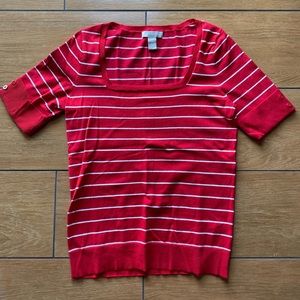 Banana Republic Small Red & White Stripe Sweater